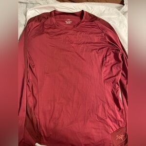 Arc'teryx Men's Long Sleeve Shirt - Deep Red Size large